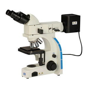 Pionowy dwuokularowy mikroskop metalurgiczny ze światłem odblaskowym i przechodzącym