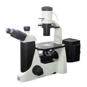 Laboratoryjny mikroskop fluorescencyjny odwrócony z filtrami Chroma U, V, B, G.